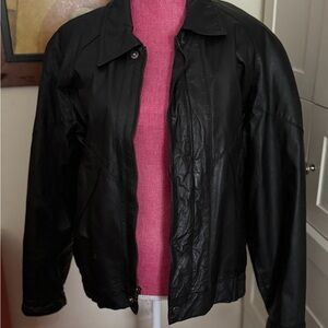 Vintage original Cooper Fonzie style Black Leather Jacket